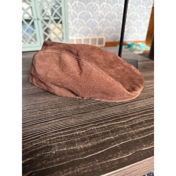 No Brand Other - 6/$25 Vintage New York Chocolate Brown Derby Newsboy Hat Genuine Suede